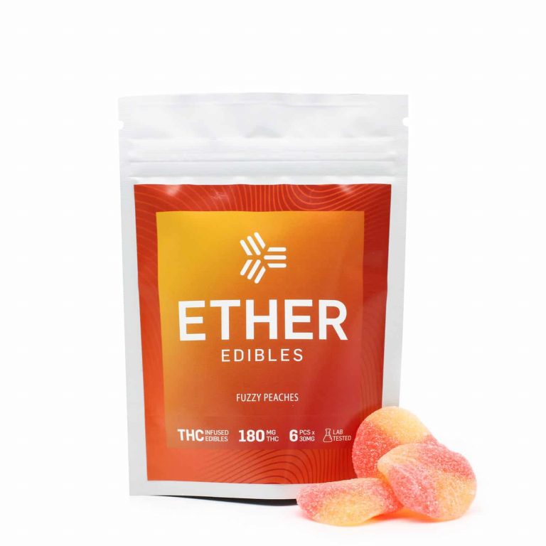 Ether Edibles Fuzzy Peach (180mg) - Moonhaus