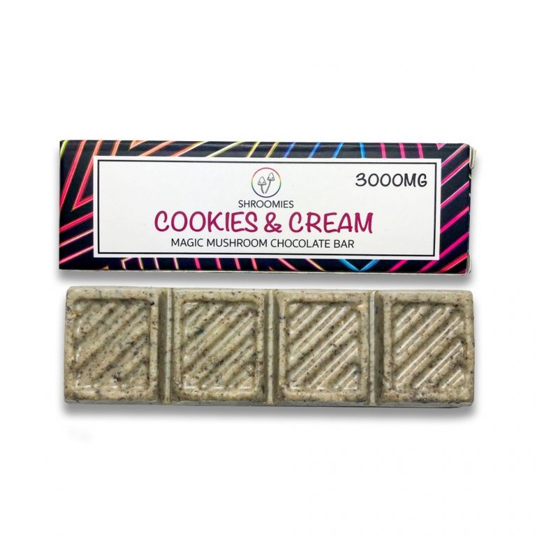 SHROOMIES COOKIES AND CREAM CHOCOLATE BAR – 3000MG - Moonhaus