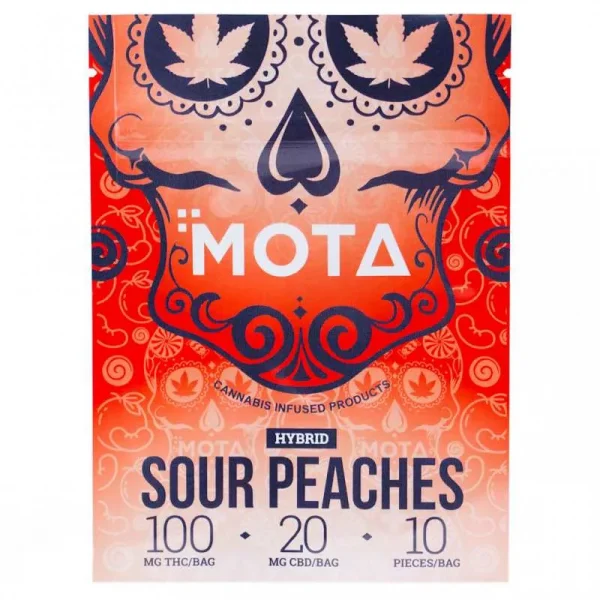 MOTA Sour Peaches Hybrid 100MG THC - Moonhaus